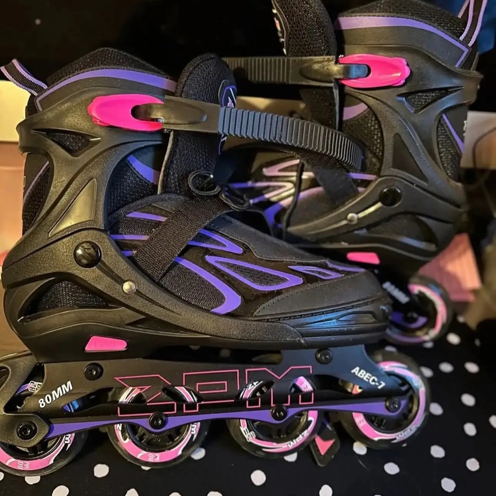 Black and Pink Rollerblades